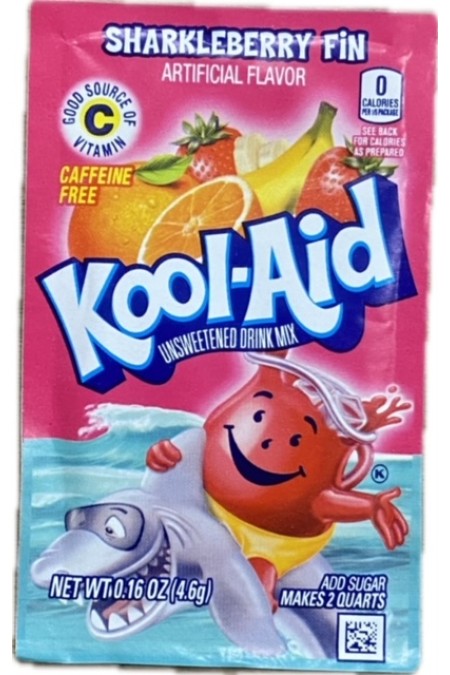 Kool-aid sharkleberry flavor